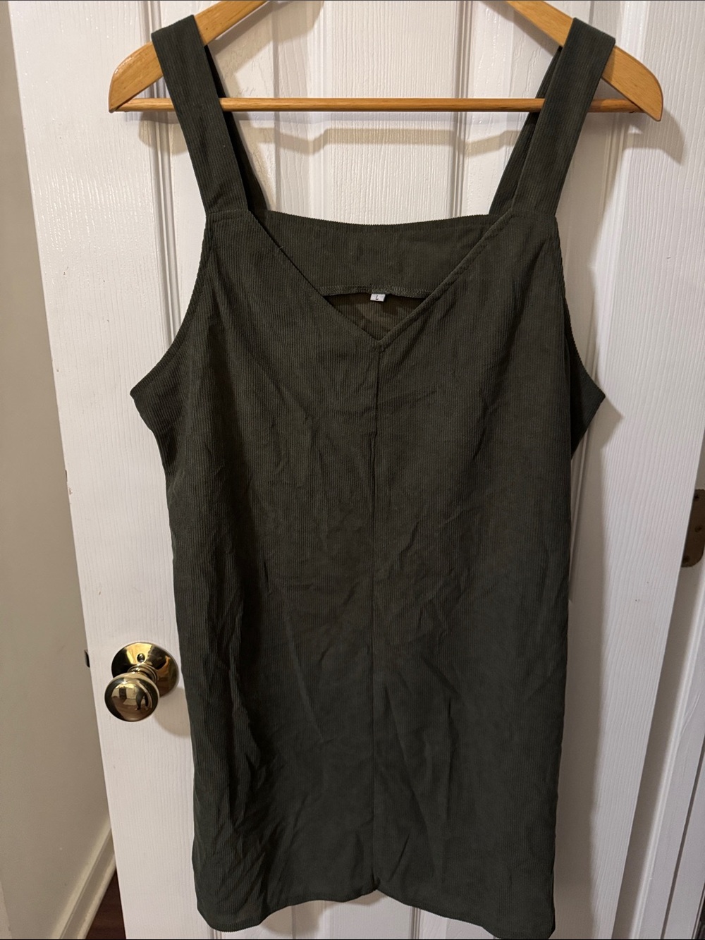 Amazon Dark Olive Square Neck Mini Dress